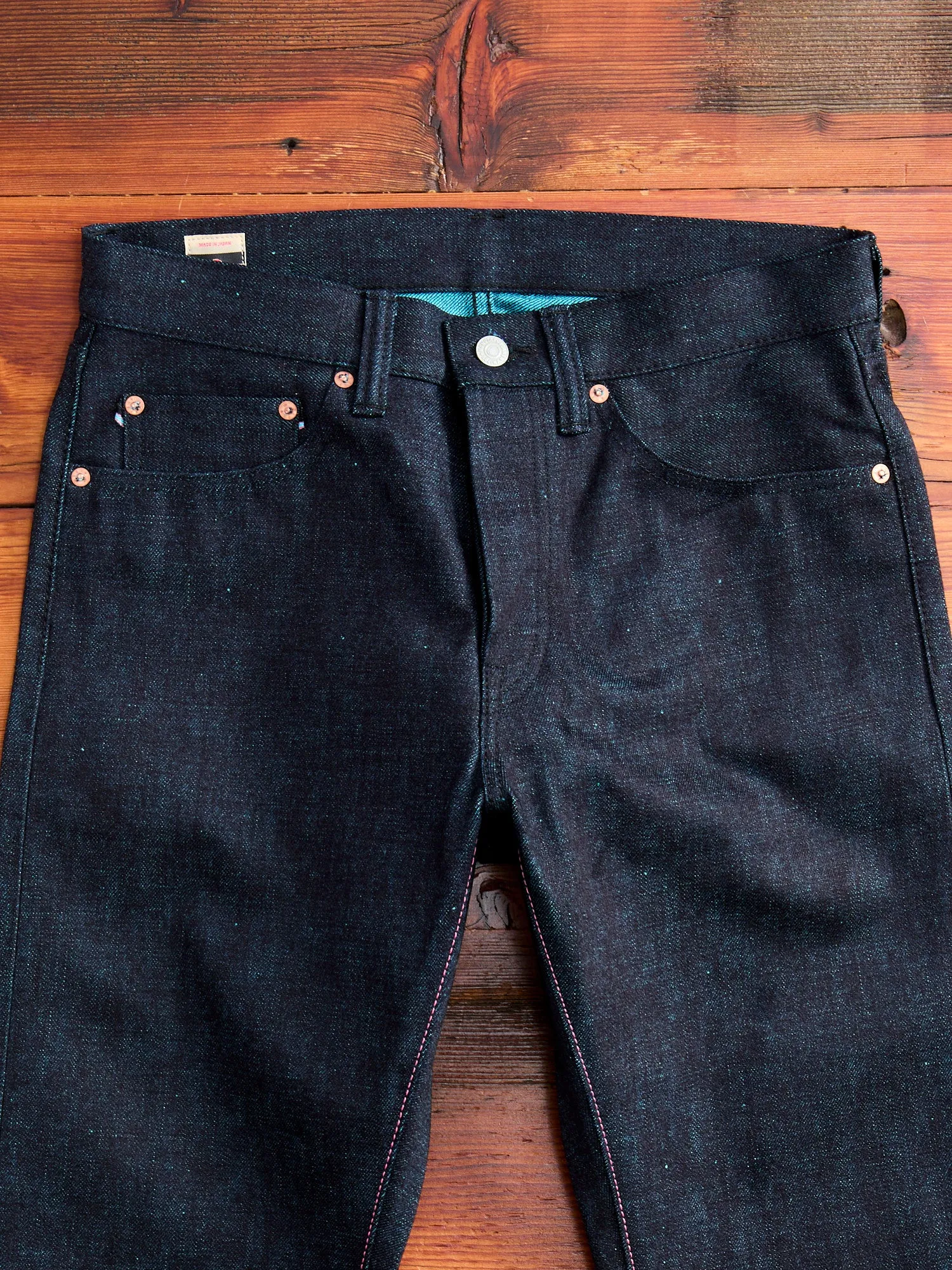 0605-IMSP "Indigo Mint" 15.7oz Selvedge Denim - Natural Tapered Fit