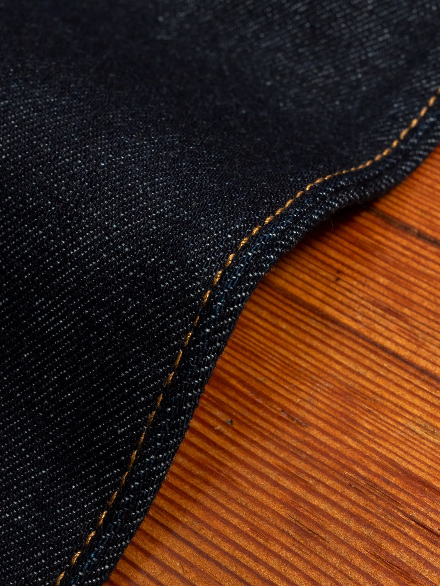 10.5oz Indigo Rinsed Stretch Selvedge Denim - Hammer Straight