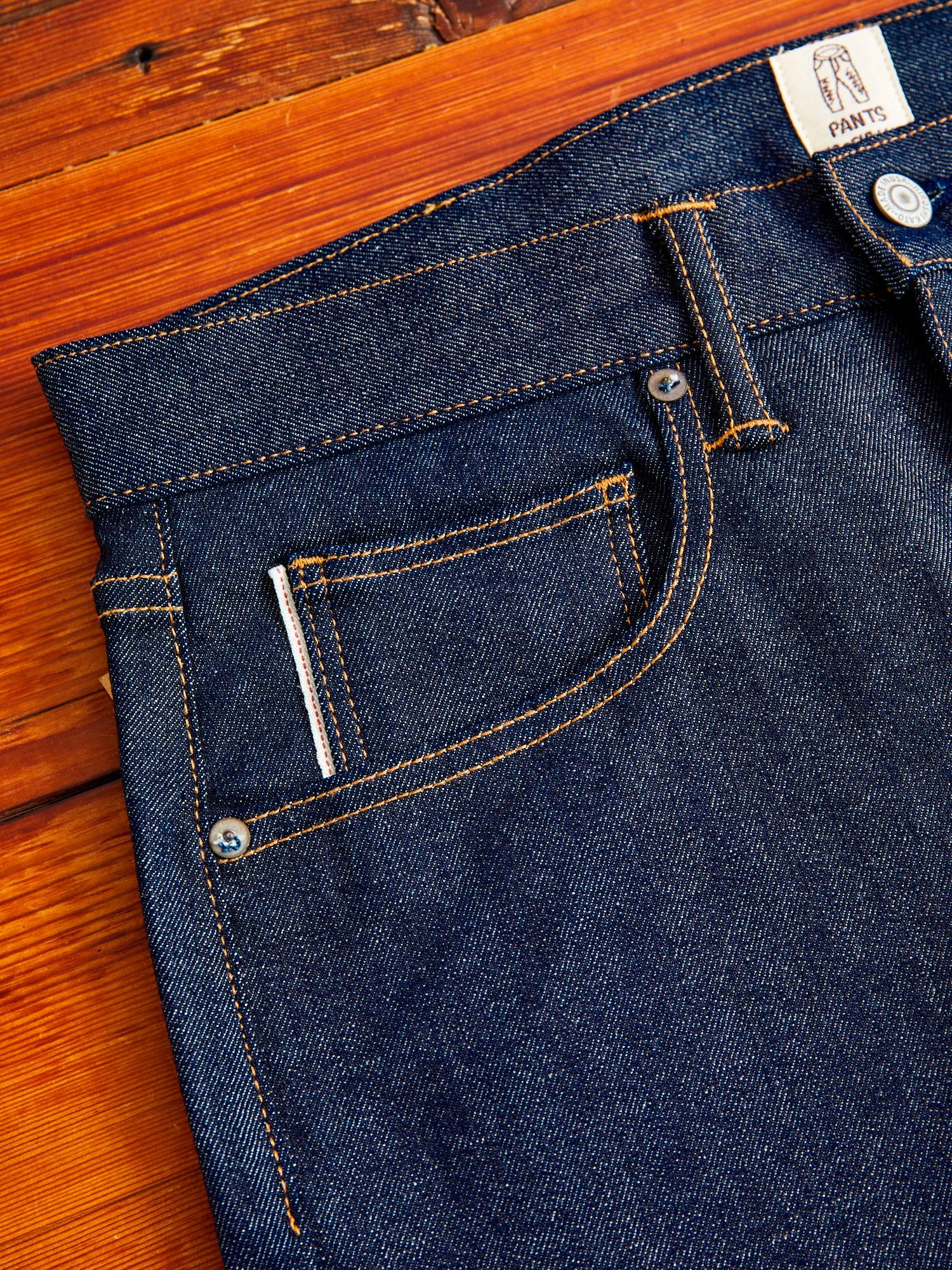 10.5oz Indigo Stretch Selvedge Denim - Scissors Slim Tapered