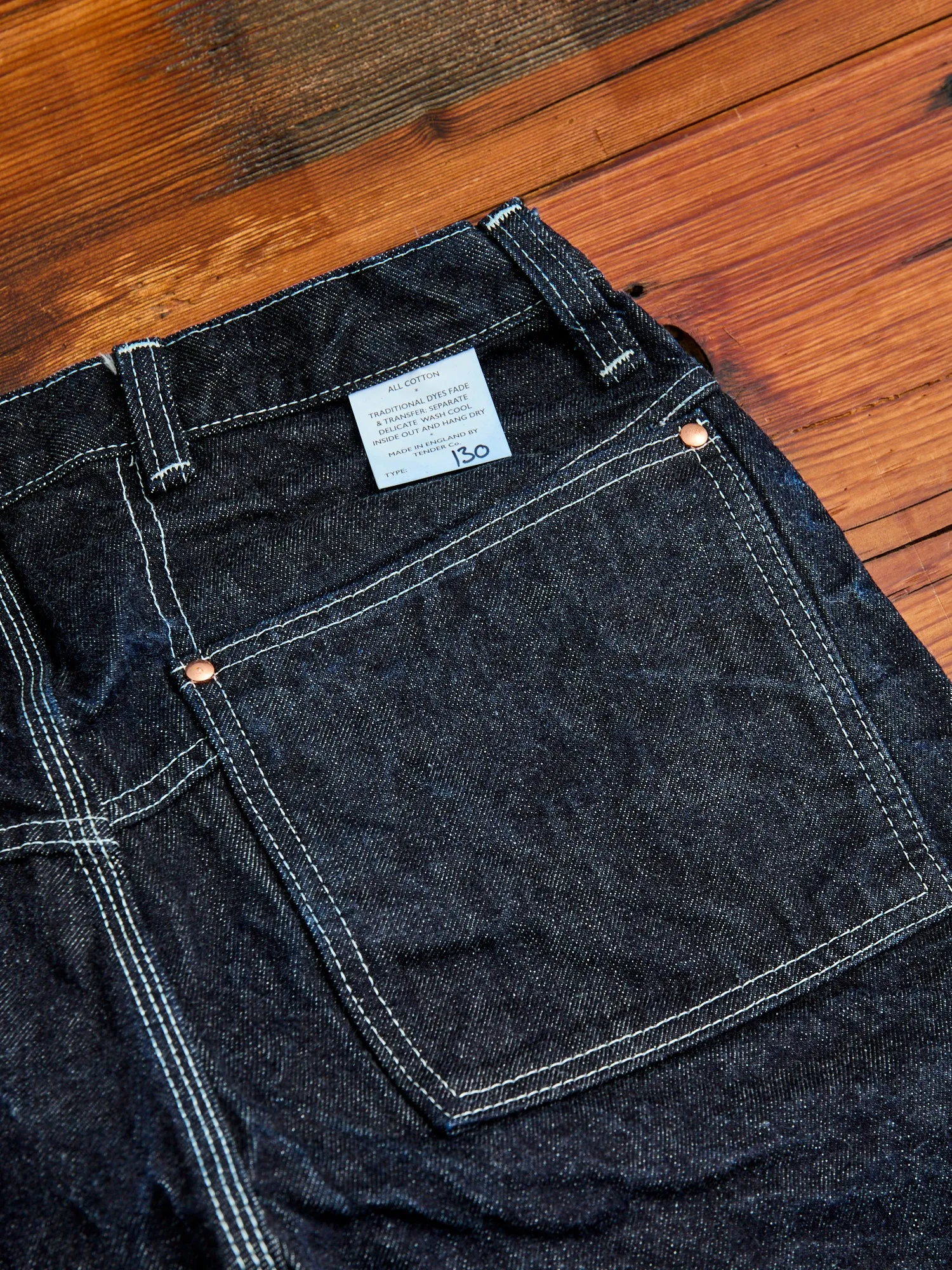 130 "Rinse One Wash" 16oz Selvedge Denim - High Rise Taper Fit