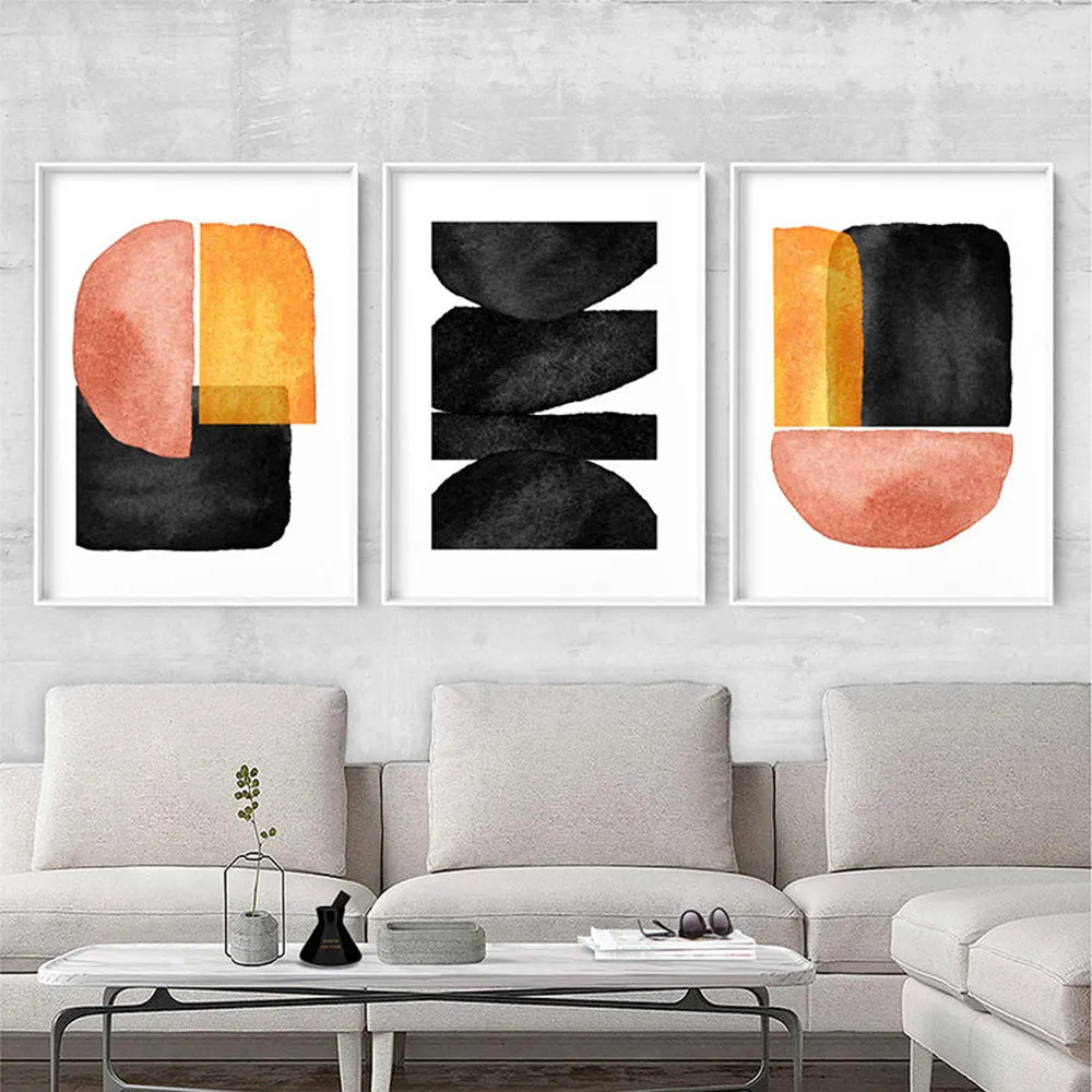 Abstract Monochrome | Organic Shapes - Art Print