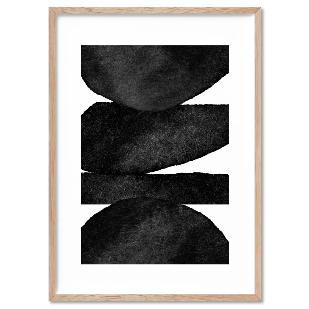 Abstract Monochrome | Organic Shapes - Art Print