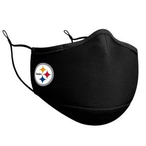 Adult Pittsburgh Steelers NFL Football New Era Black On-Field Adjustable Face Covering