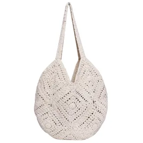 ASTRID Natural Color Crochet Tote Bag,Hobo Bag