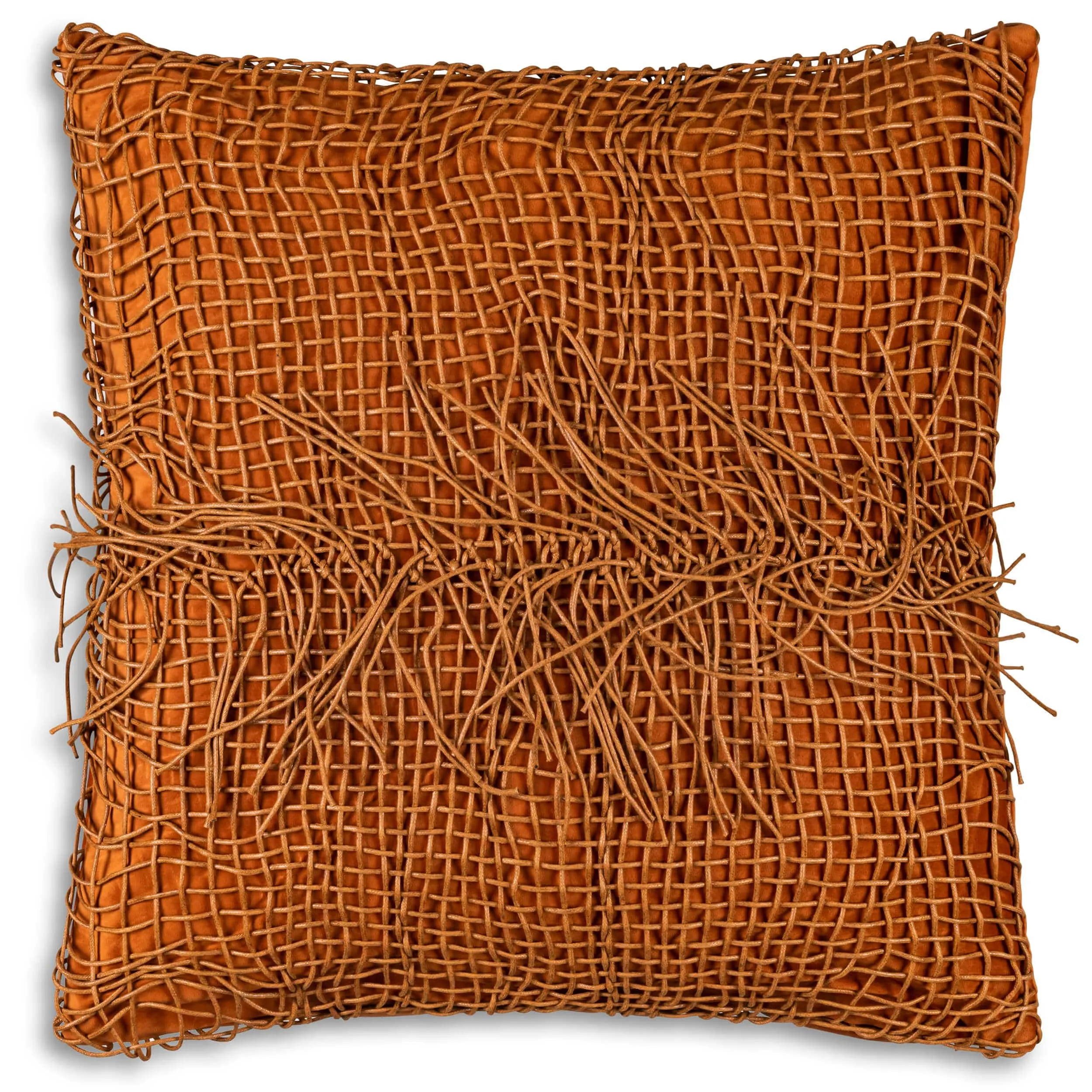 Atlas Tassle Pillow, Rust