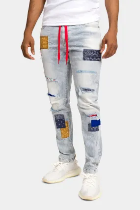 Bandana Patch Skinny Jeans