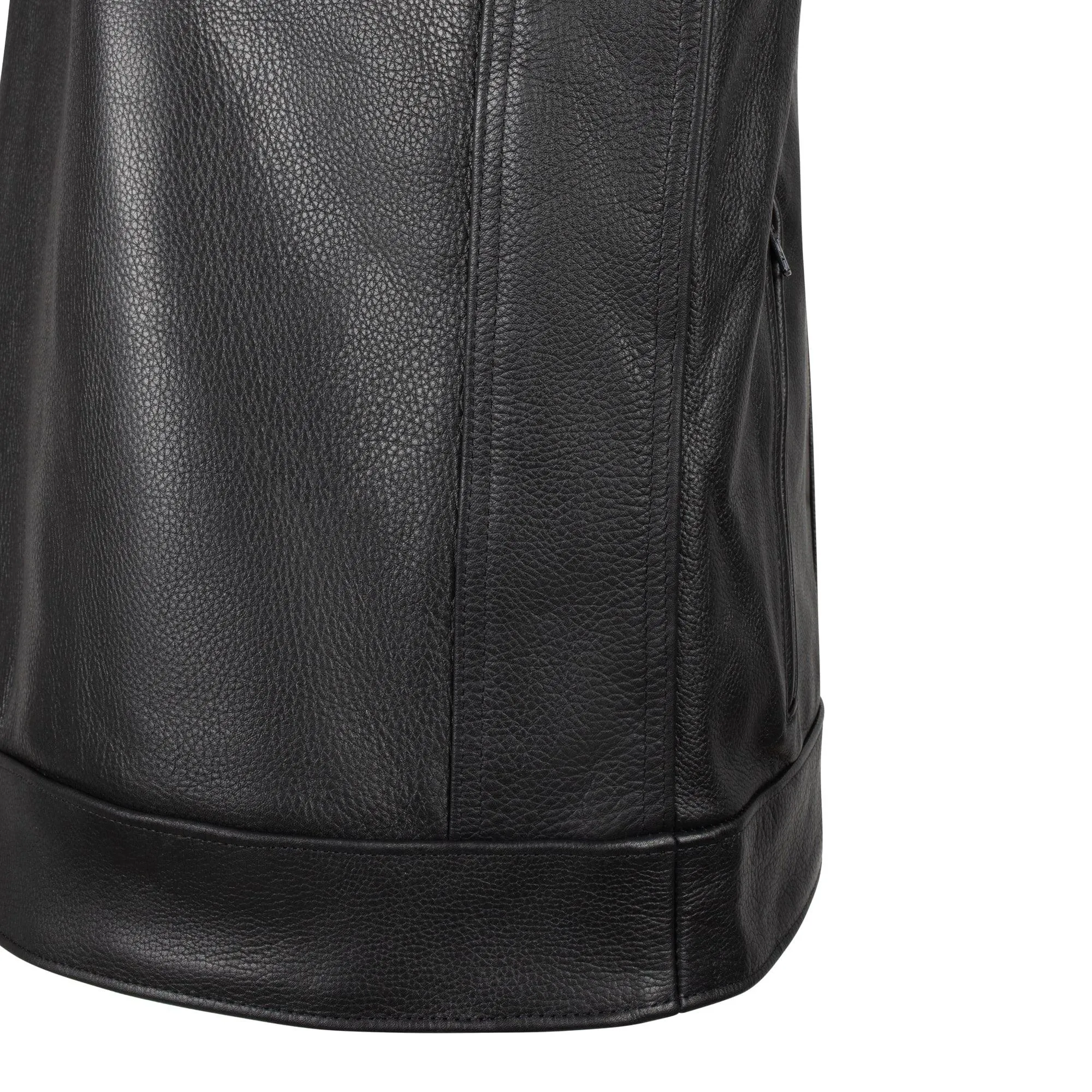 BECK® Mens 566 Black Leather Horsehide Motorcycle Vest