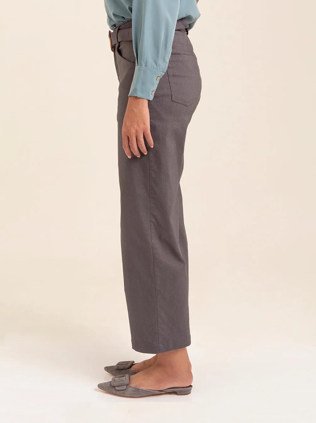 BELVIE PANTS PLAIN ASH