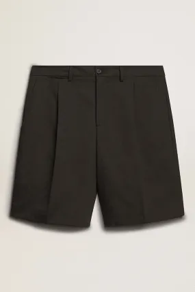 Bermuda shorts in black cotton