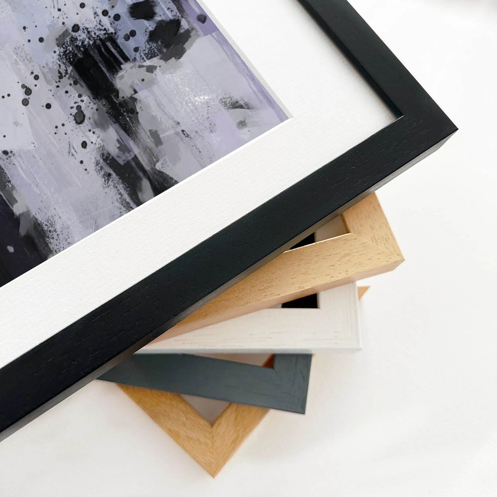 Black Abstract Shape Framed Art