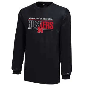 Boys' Nebraska Huskers Youth Two-Tone Longsleeve