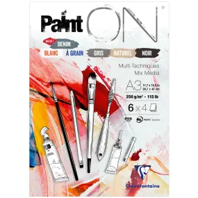 Clairefontaine Paint On Pad Assorted Sheets A3