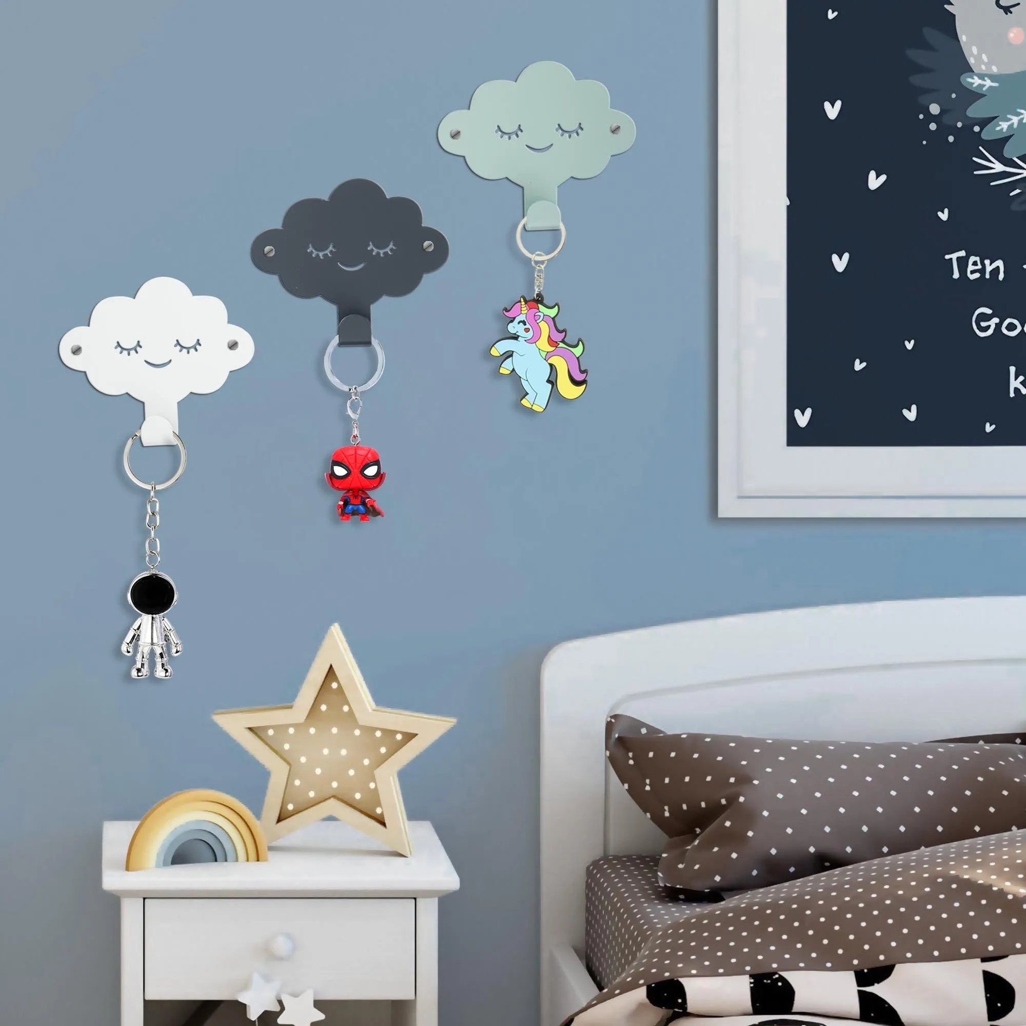 Cloud Shape Metal Wall Hooks