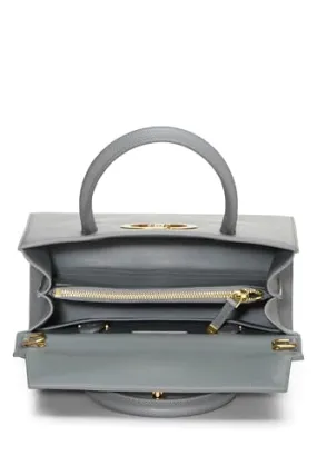 Dior,  Grey Grained Calfskin St Honoré Tote Medium, Blue