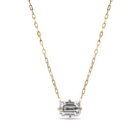 Emerald Cut Diamond Solitaire Pendant