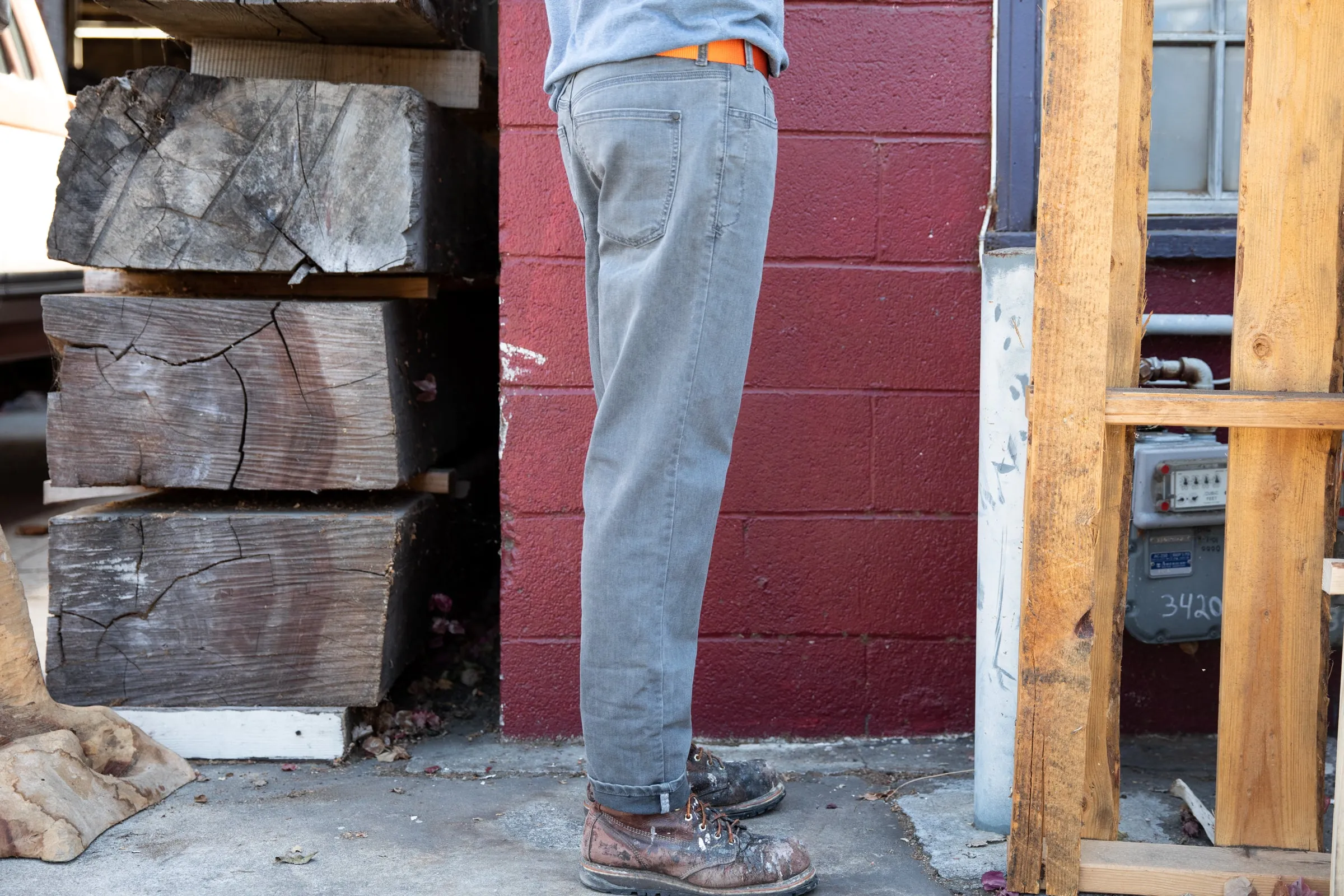 grey wash CORDURA® regular jeans