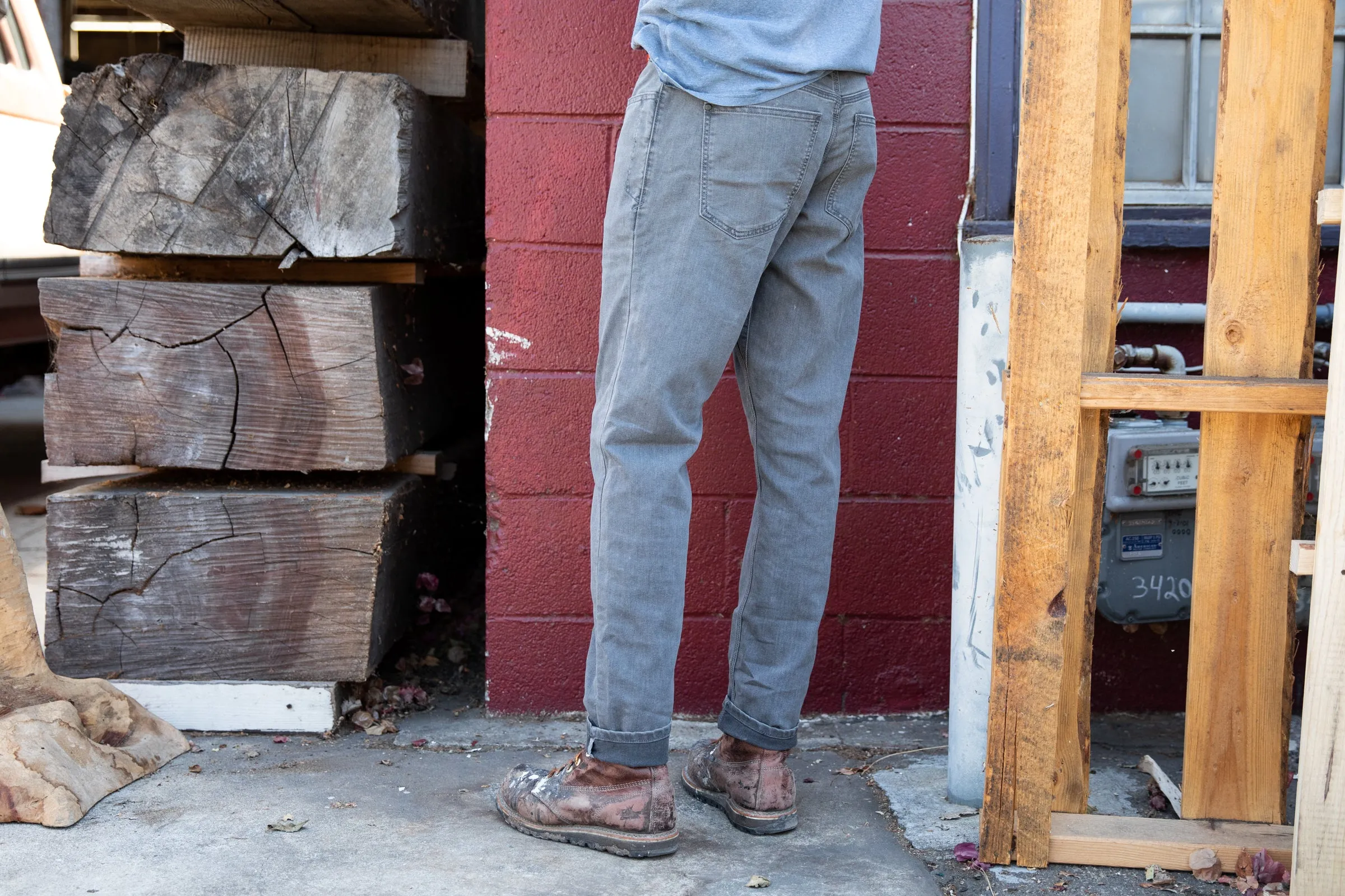 grey wash CORDURA® regular jeans