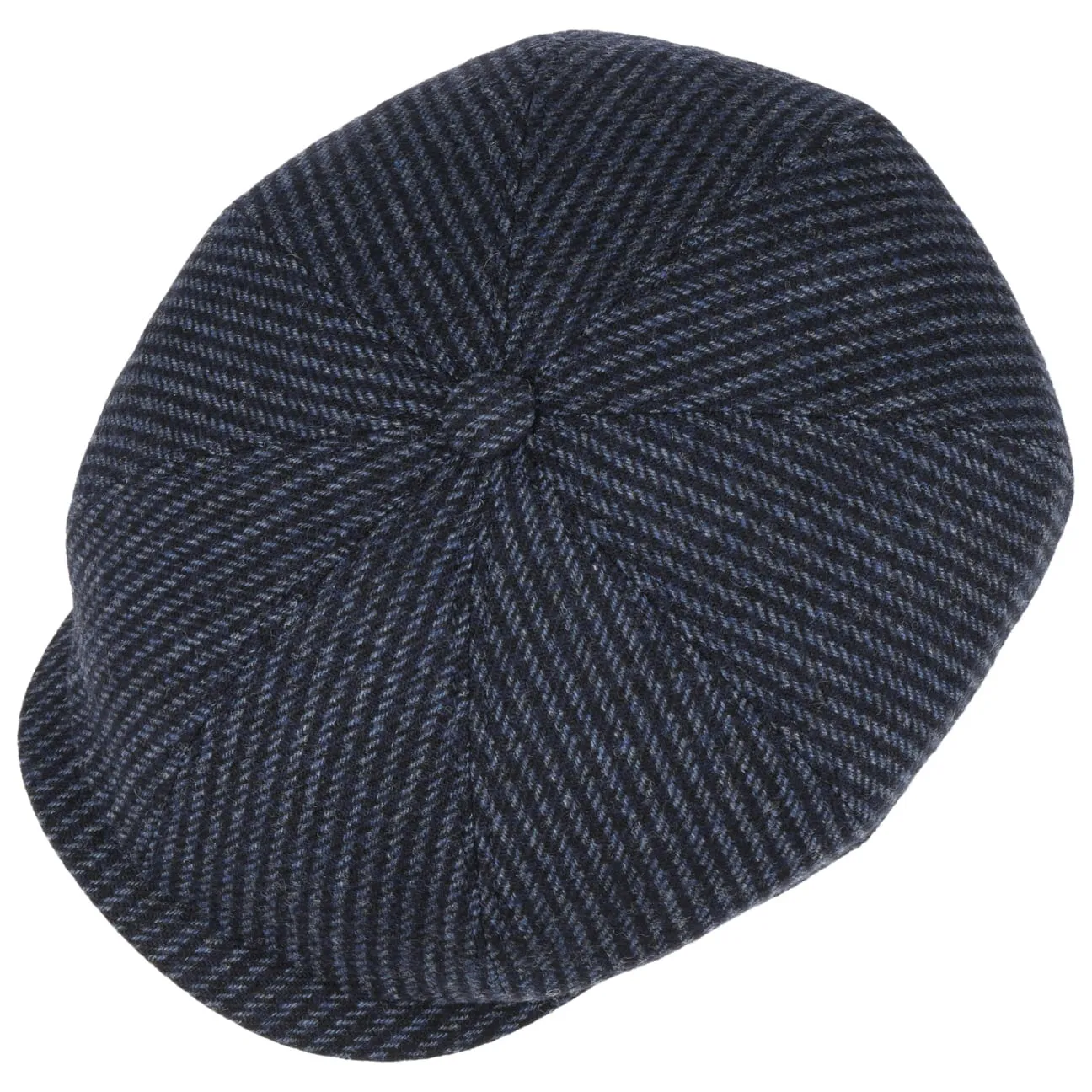 Hatteras Woolen Stripe Flat Cap by Stetson