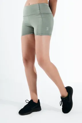 Hedge Green Basic Hot Shorts