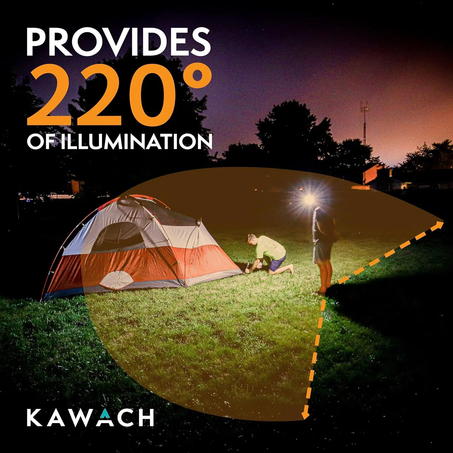 KAWACH K-1110 Hands Free Ultra-Low Profile LED Motion Sensor Headlamp with 300 Lumen Output