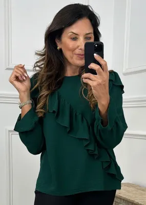 Kimberly Green Frill Detail Blouse