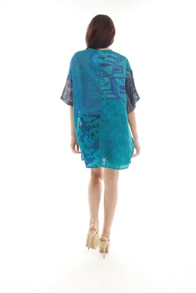 Loose Silk Top (Blue)