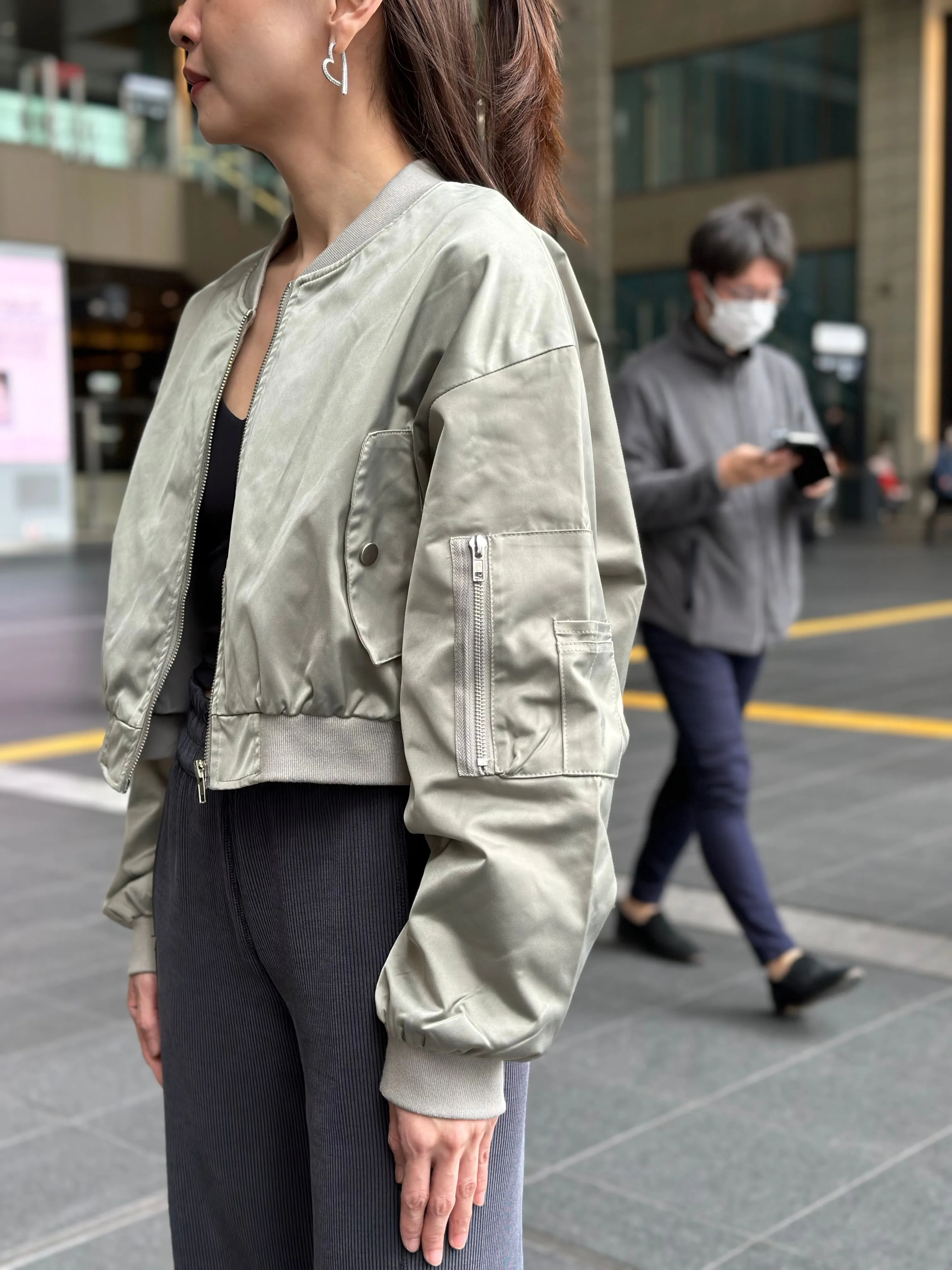 Marika Bomber Jacket Silver