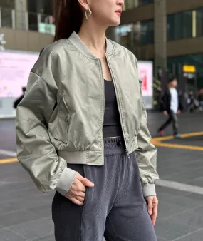 Marika Bomber Jacket Silver