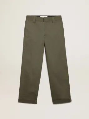 Military-green Golden Collection chinos