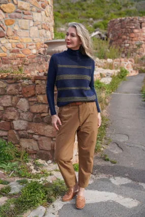 Navy Stripe Sleeveless Pullover