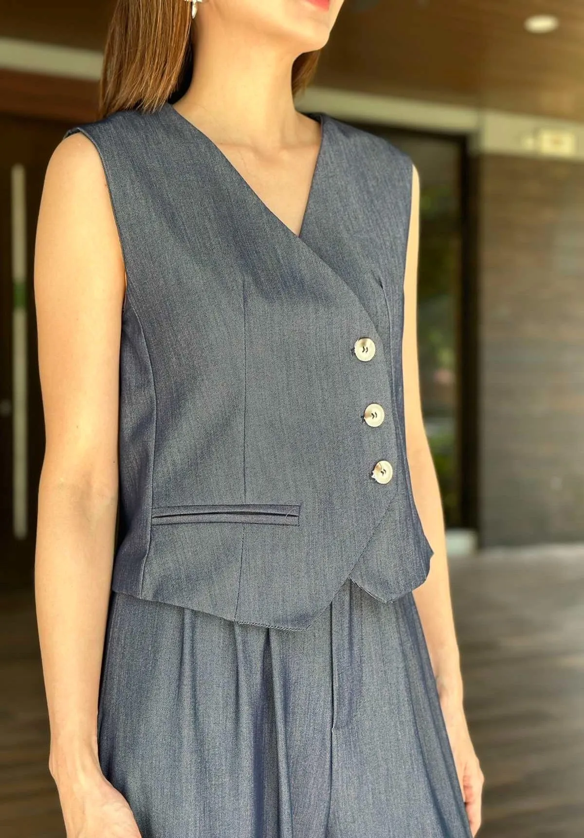 Odella Vest in Blue