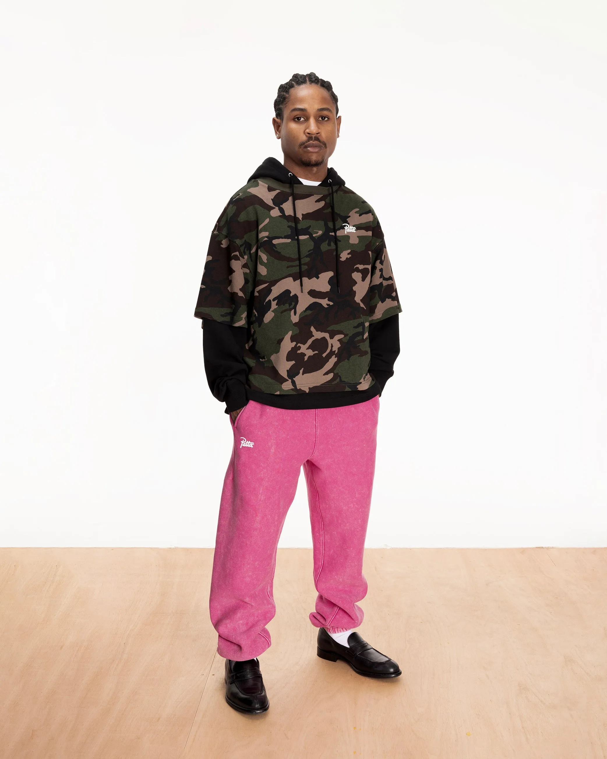 Patta Classic Washed Jogging Pants (Fuchsia Red)