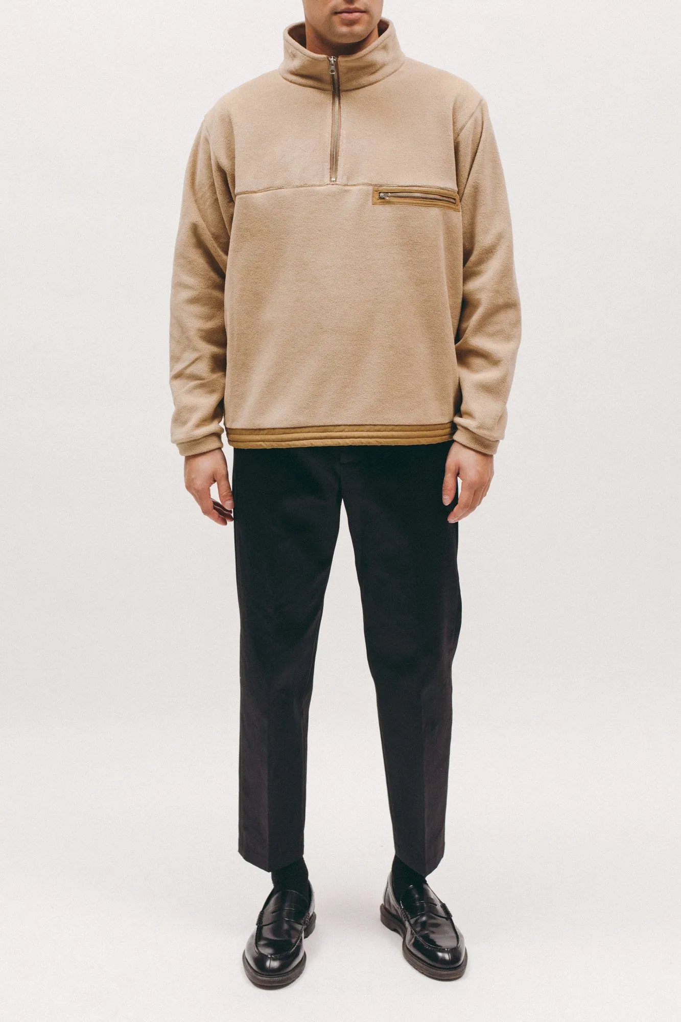 Polar Fleece Popover- Tan