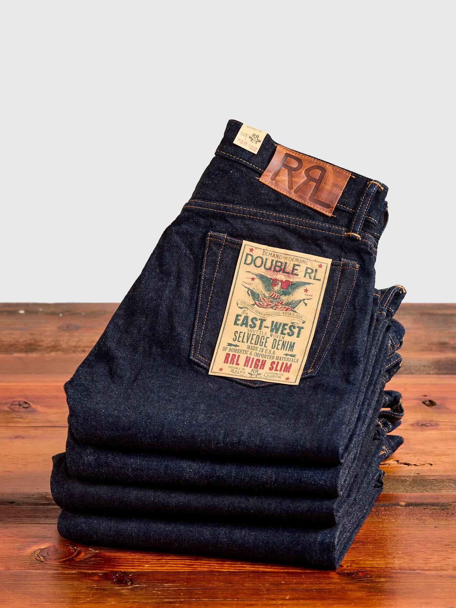 "East-West" 16oz Rinsed Selvedge Denim - High Slim Fit