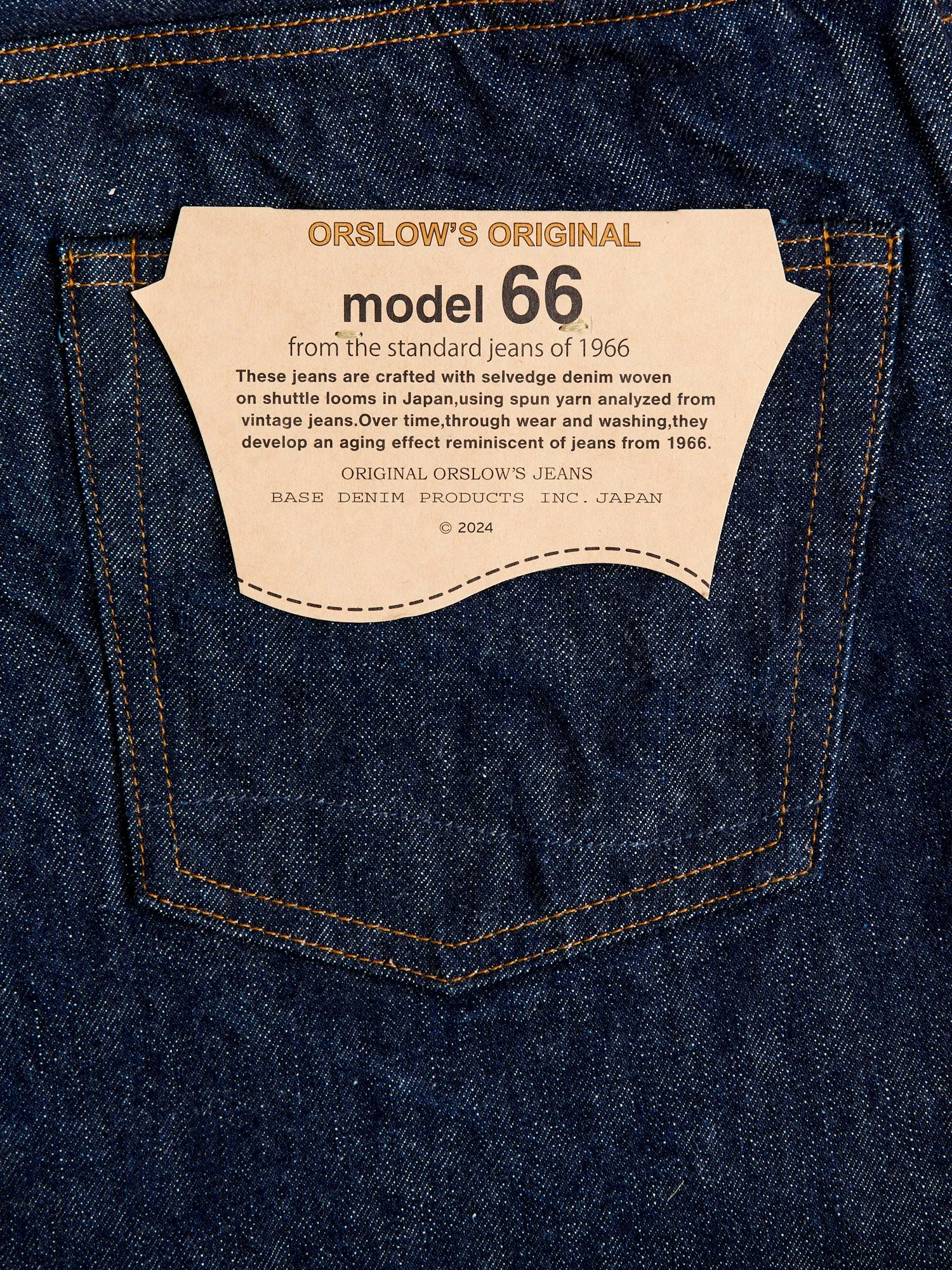 "Model 66" 14oz Selvedge Denim - Straight Fit