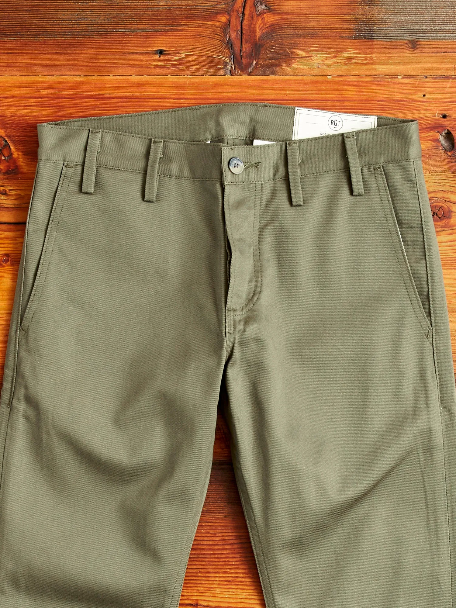 "Officer Trouser" in Olive Twill