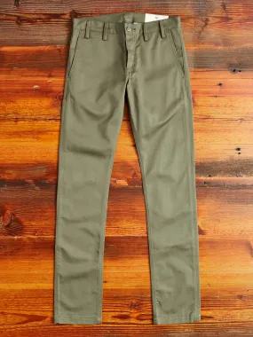 "Officer Trouser" in Olive Twill