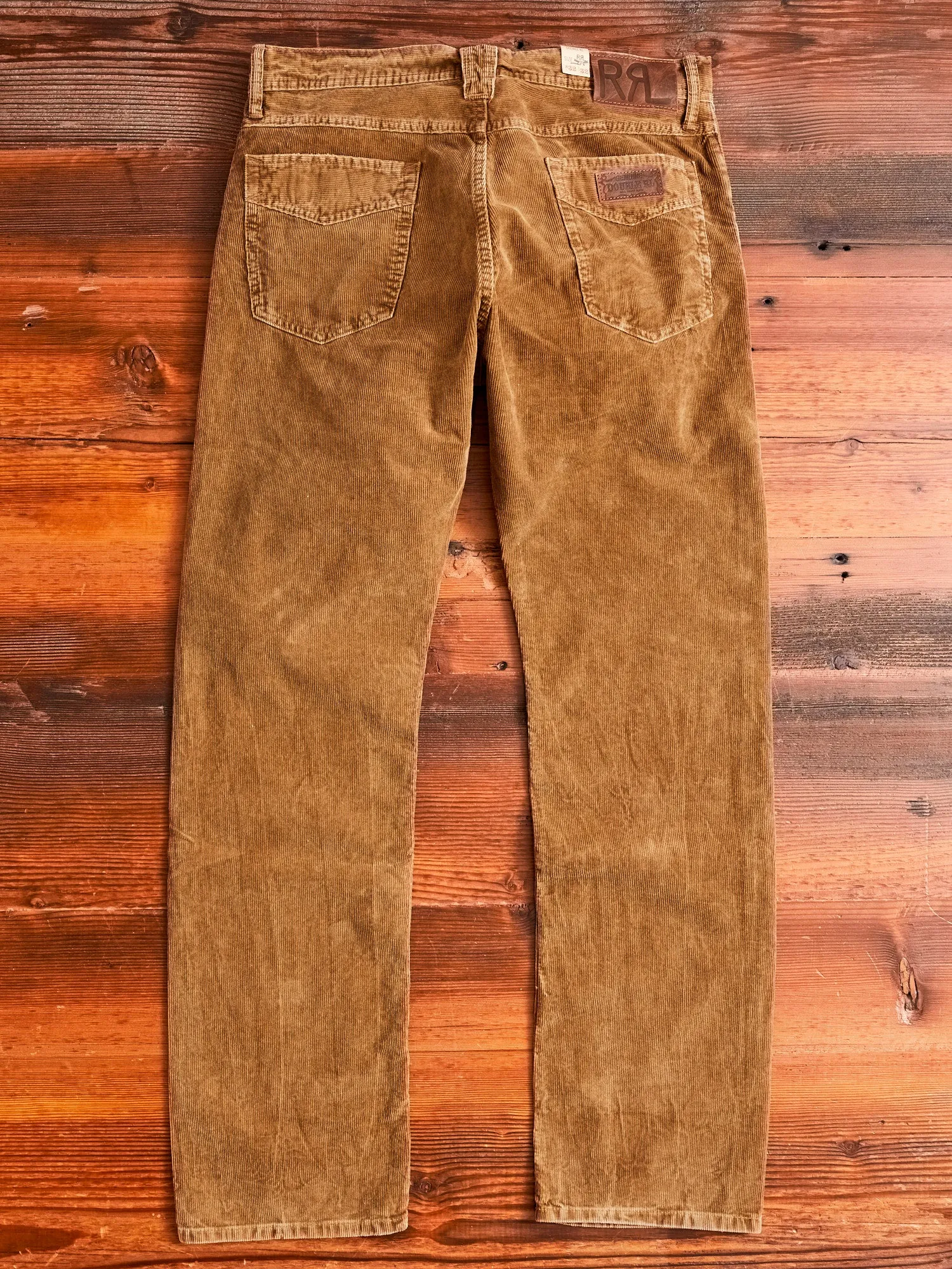 "Ro-Buck" Straight Fit Corduroy Pants in Tan