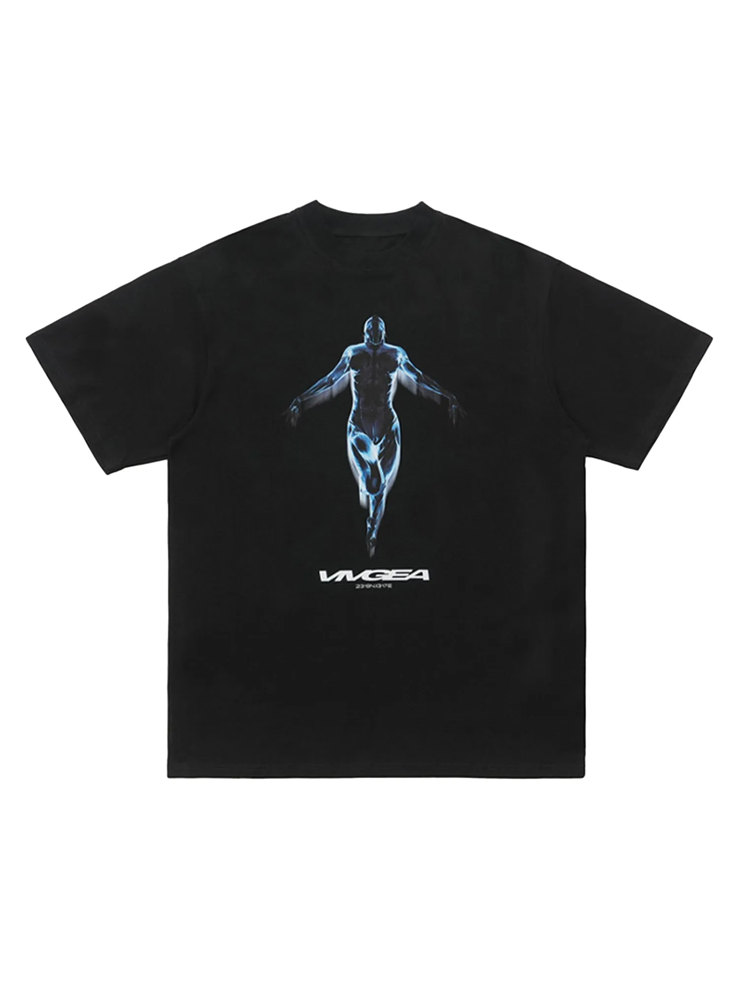 Sci-fi Metal Silhouette Loose Oversize T-shirt