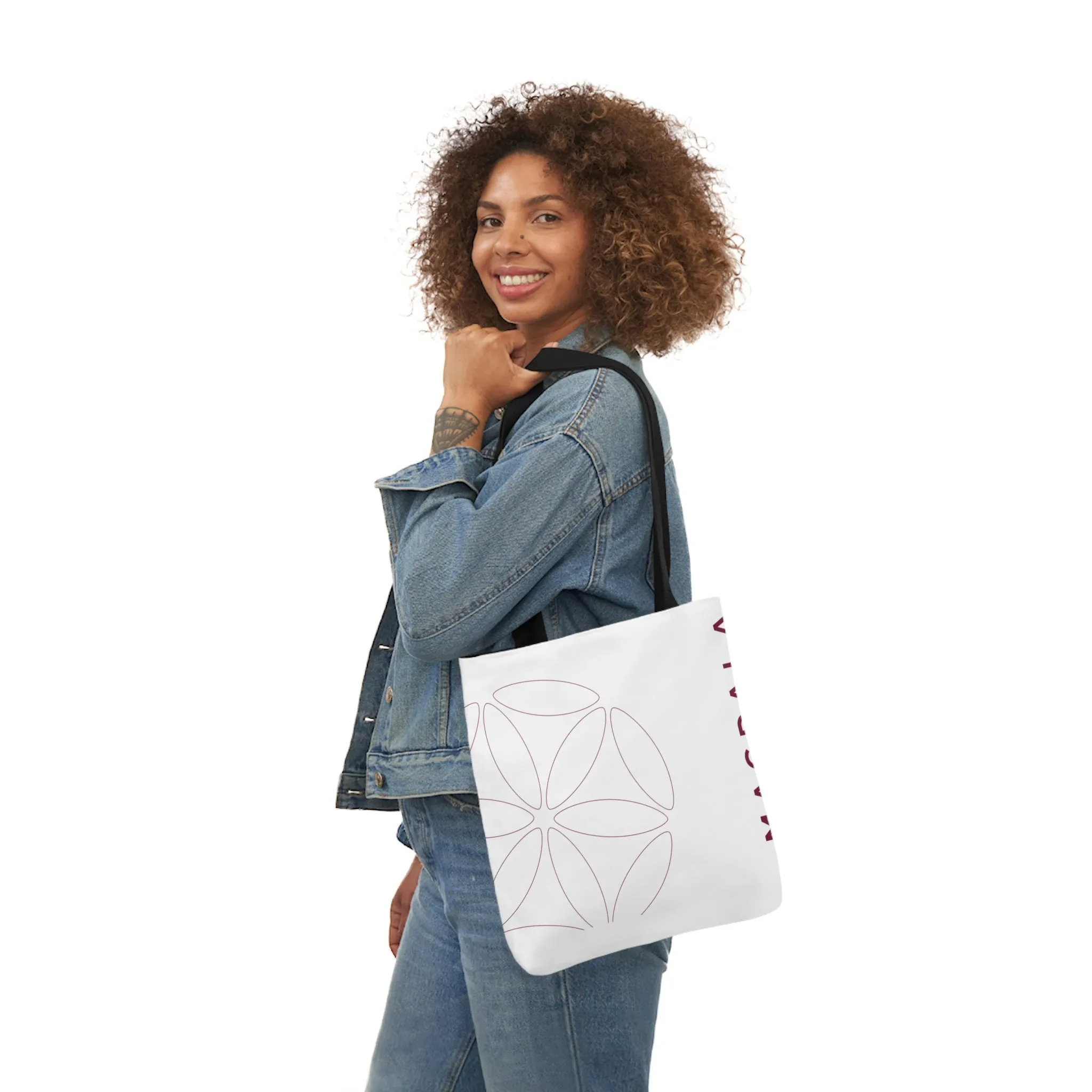 Tote Bag - Canvas Magdala Design - Colored Strap