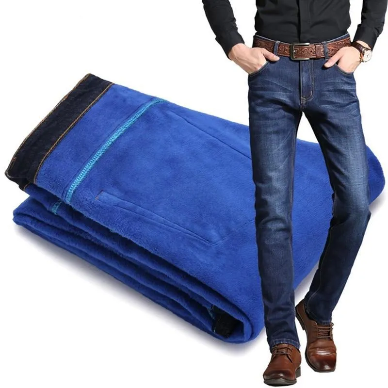 Winter Blue Fleece Jeans