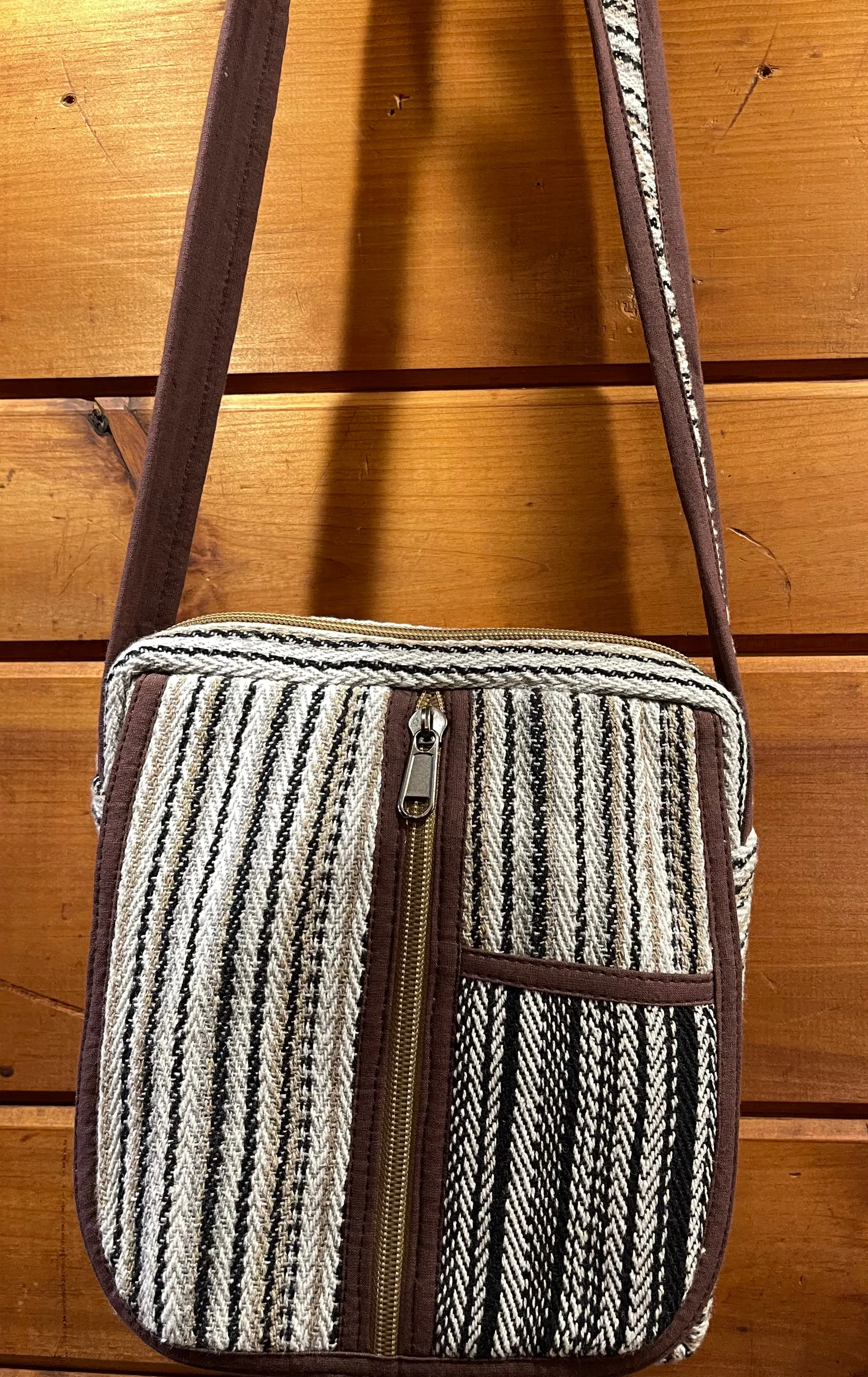 Woven Cotton Crossbody Bag